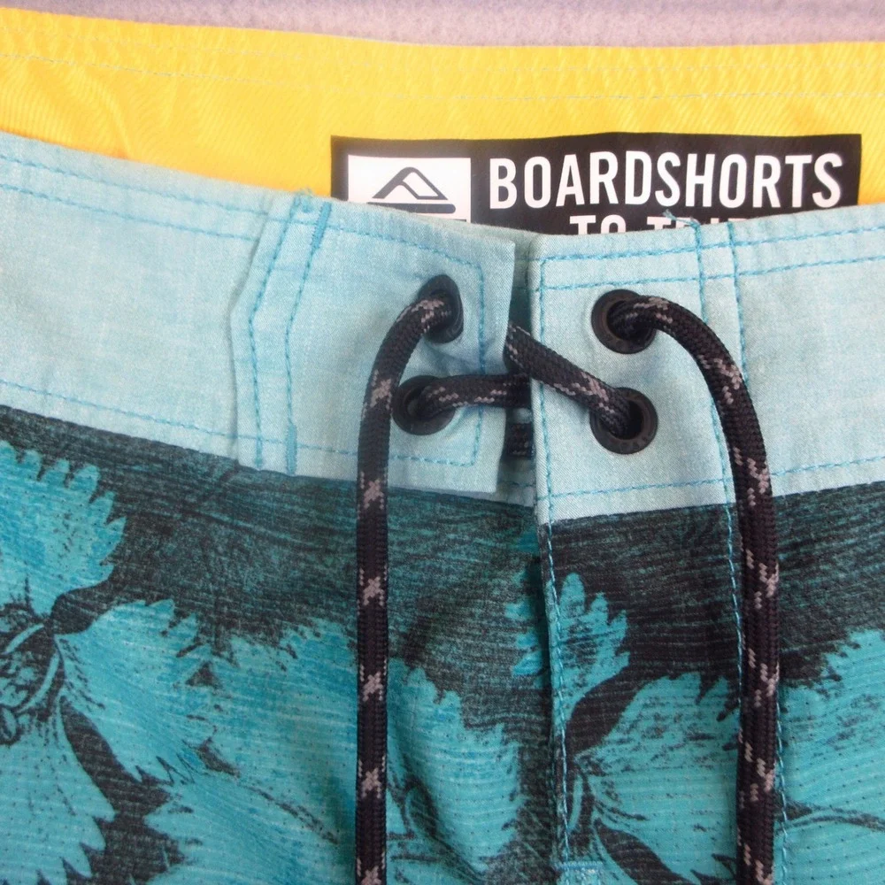 Reef‎ Boardshorts Mens 36 Blue Grey Floral Tropical Surf Swim